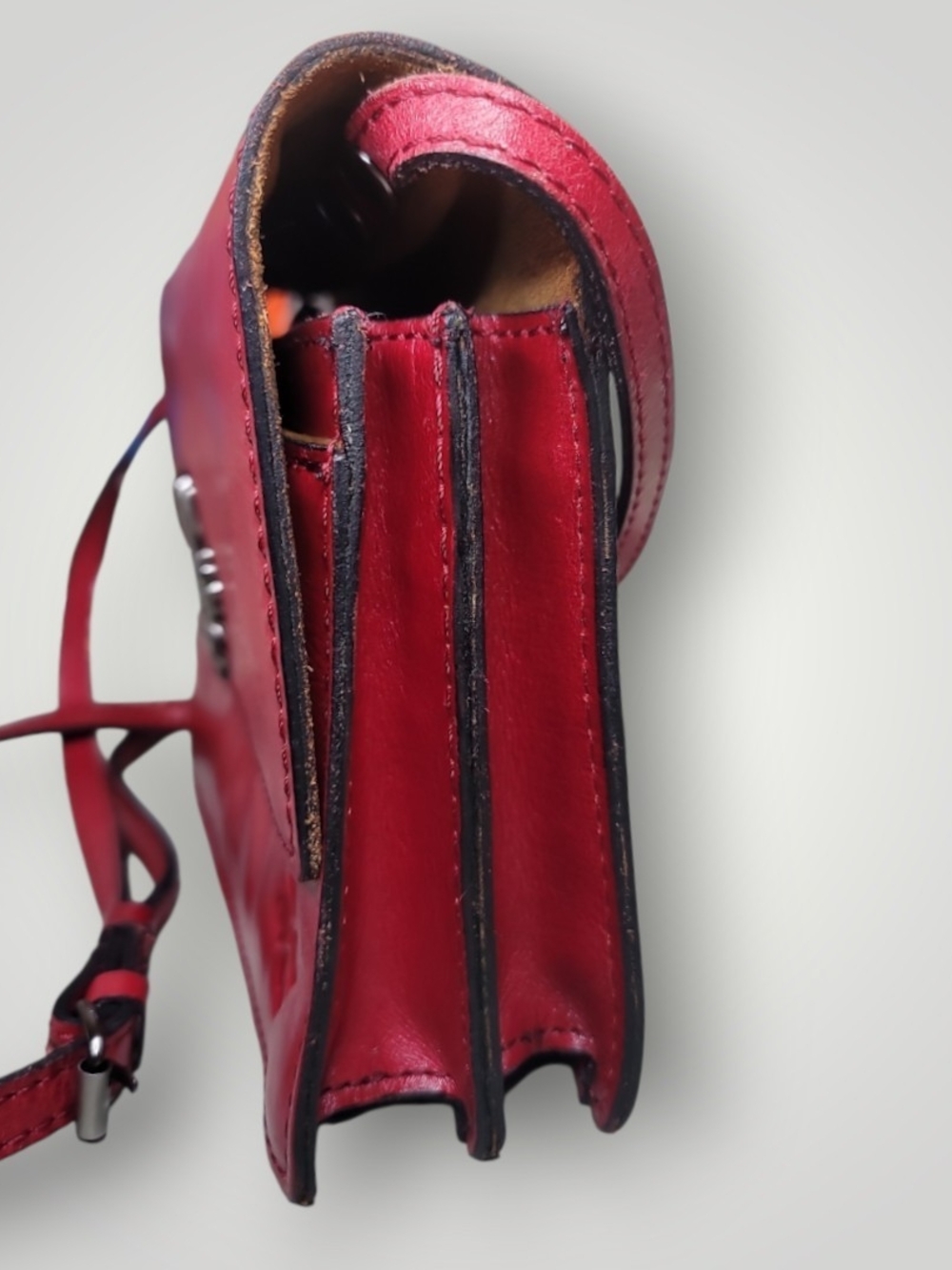 Patricia Nash Consilina Floret Leather Crossbody Bag In Good Condition - Picture 4 of 13